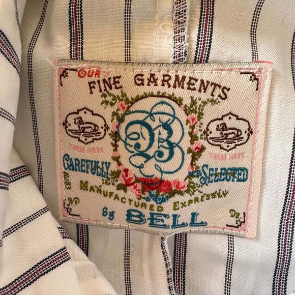 Bell Fine Garments White Striped Button Down Shirt 4 - Picture 7 of 7